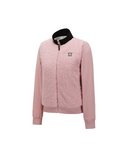 Women's Boucle Padded Sweater Cardigan - Light Pink