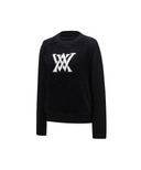 Women's Windproof Big Logo Sweater - Black