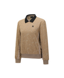 Women's Boucle Jacquard Comfort T-Shirt - Camel