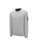Men's Cashmere Round Sweater - Melange Grey