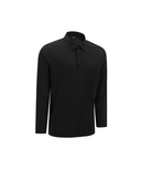 Men's Solid Long Sleeve Collar T-Shirt - Black