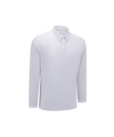 Men's Solid Long Sleeve Collar T-Shirt - White