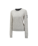 Women's Cashmere Round Sweater - Melange Grey
