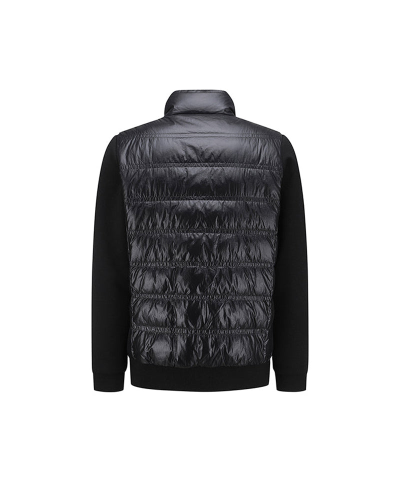 Men's Jersey Mix Down Jacket - Black