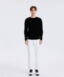[Signature] Men's Big Logo Intarsia Pullover - Black