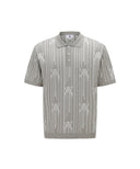 [Legacy Sale] Men Rain Logo Short Sleeve Sweater - Beige