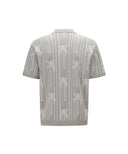[Legacy Sale] Men Rain Logo Short Sleeve Sweater - Beige