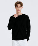 [Signature] Men's Big Logo Intarsia Pullover - Black