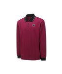 Men's Back Big Logo Long T-Shirt - Burgundy