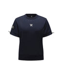 [Legacy Sale] Women's Beads Point Crop Short Sleeve  T-Shirt - Navy