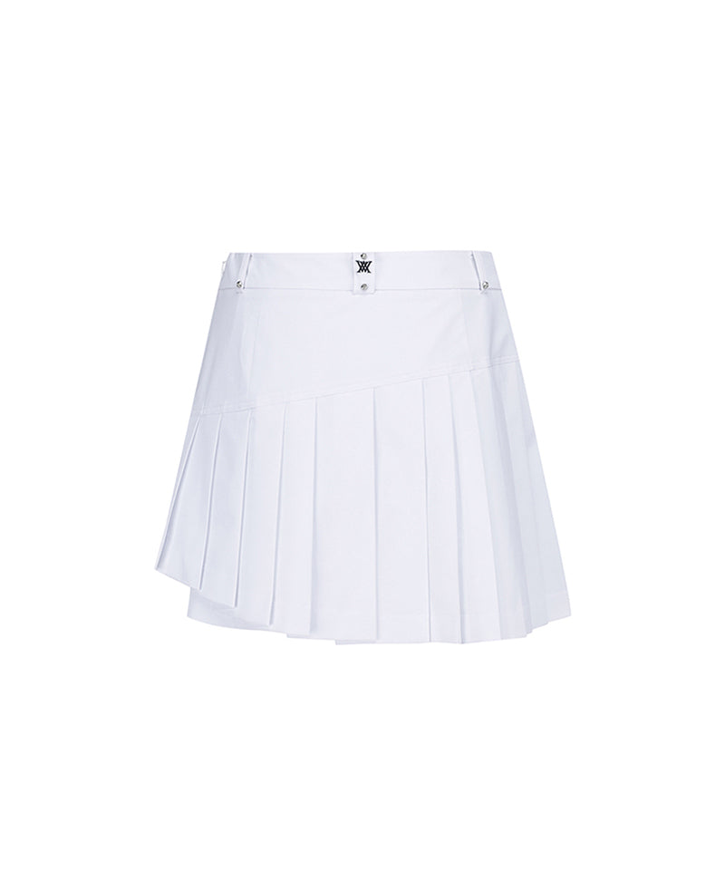 Women Pleats Half H/PT - White
