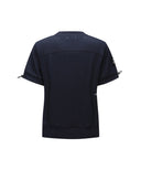 [Legacy Sale] Women's Beads Point Crop Short Sleeve  T-Shirt - Navy