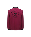 Men's Back Big Logo Long T-Shirt - Burgundy