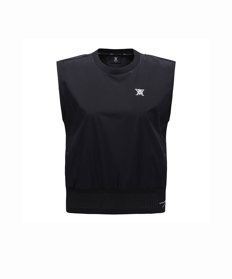 レディースウェア ANEW GOLF WOMEN WOOVEN VEST BLACK Women's Wooven Vest - Black – Anew Golf USA