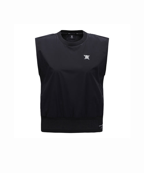 レディースウェア ANEW GOLF WOMEN WOOVEN VEST BLACK Women's Wooven Vest - Black – Anew Golf USA