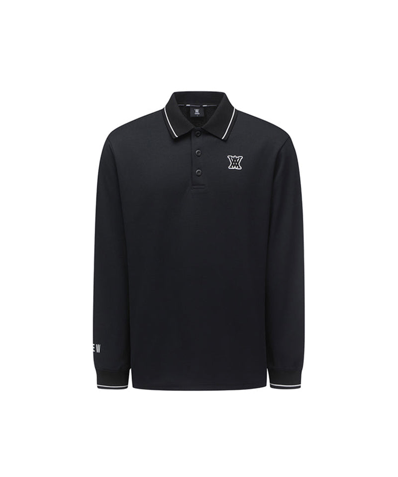 Men's Back Big Logo Long T-Shirt - Black