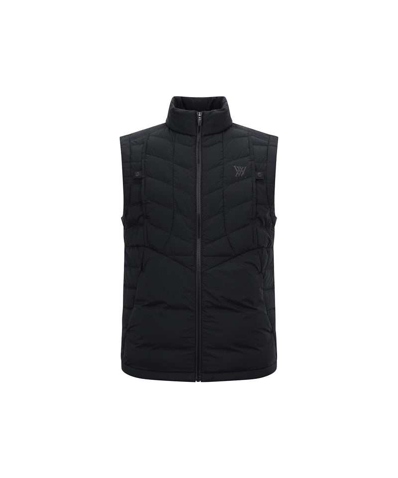 ANEW Golf Men Incision Point Down Vest - Black