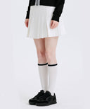 Women's Pleats Half Pants - White