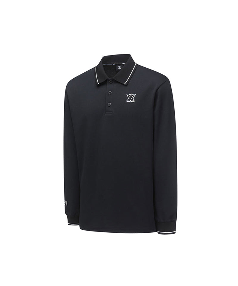 Men's Back Big Logo Long T-Shirt - Black