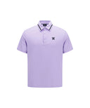 Men's Back Triangular Point Short T-Shirt - Lavender