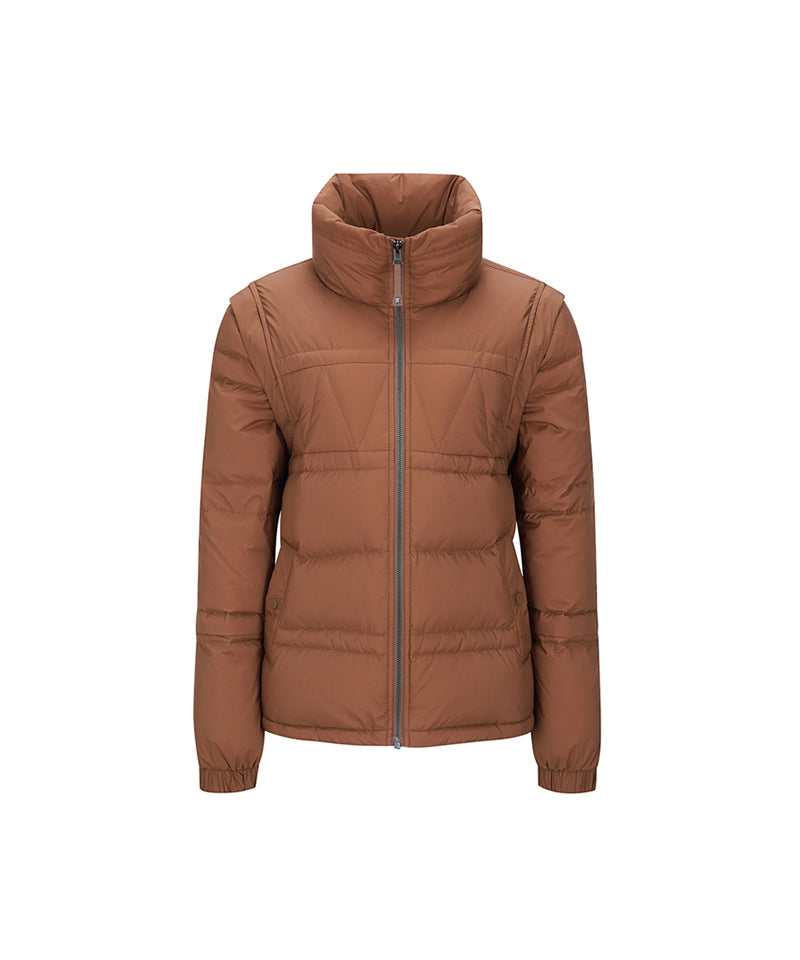 ANEW Golf Women's Sleeve Detachable Down Jacket - Camel