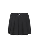 [Legacy Sale] Women's Belt Loop Point Outer Pleated Shorts - Black