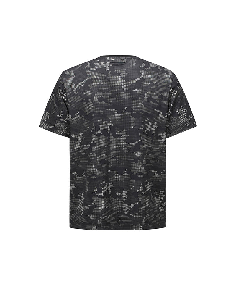 Men New Camouflage Short T-Shirt - Black