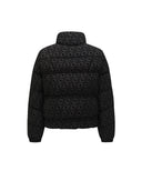 Women's Logo Jacquard Down Jacket - Black
