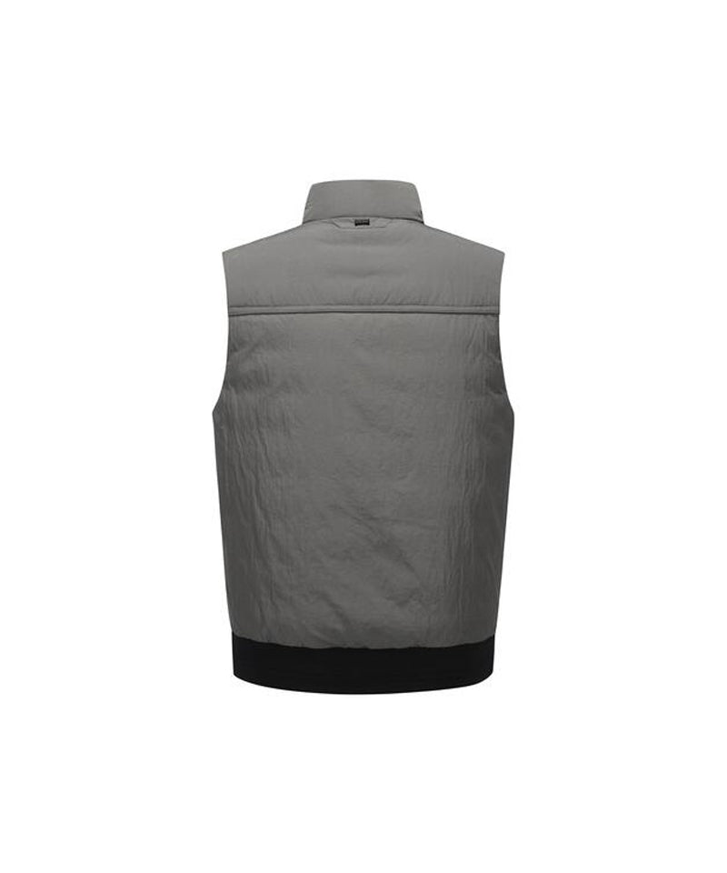 ANEW Golf Men Diagonal Incision Point Down Vest - Light Brown