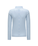 Women's Back Ventilation Logo Tape Point Long T-Shirt - Sky/Blue