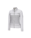 ANEW Golf Women Two Tone Wind Block Zip-up Cardigan - Ivory