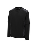 [Signature] Men's Round Neck Anorak Jacket - Black