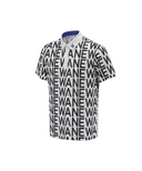 ANEW GOLF Men's SM Logo Pattern Short T-Shirt - Cream