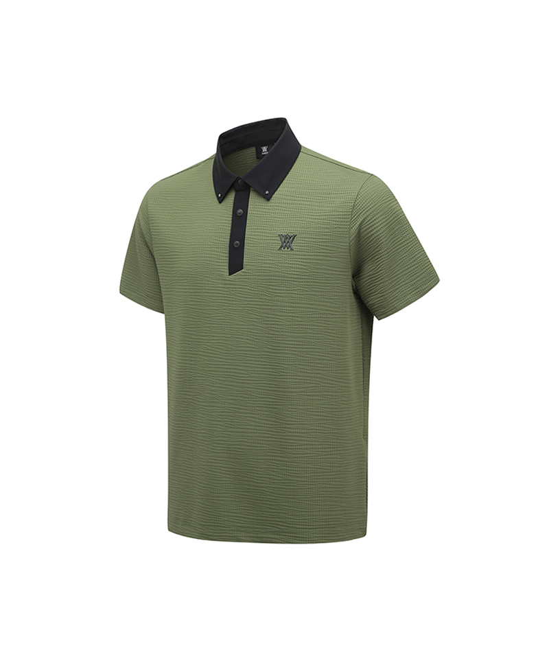 ANEW GOLF Men's SM Sleeve Pocket Short T-Shirt - Khaki
