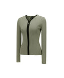 Women's V Neck Pullover - Khaki
