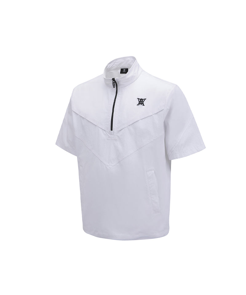ANEW GOLF Men's SM Short Sleeve Anorak Jacket - White