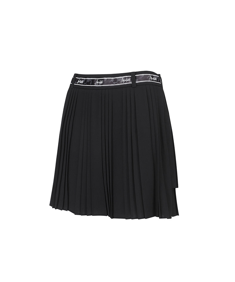 Women Camo Band Pleats SQ - Black