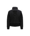 Women's Shirring Point MA-1 Jacket - Black