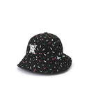 Sprinkle Donut Pattern Bucket Hat - Black
