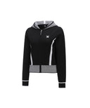 Women's Mosaic Point Hoodie Cardigan - Black