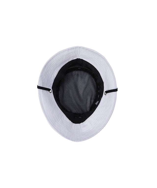 Unisex Big Logo Applique Bucket Hat -  White
