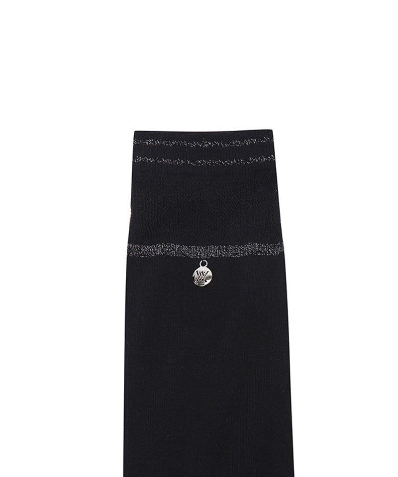 Women's See-Through Knee Socks - Black