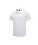ANEW GOLF Men's SM Black Finish Jacquard Short T-Shirt - White