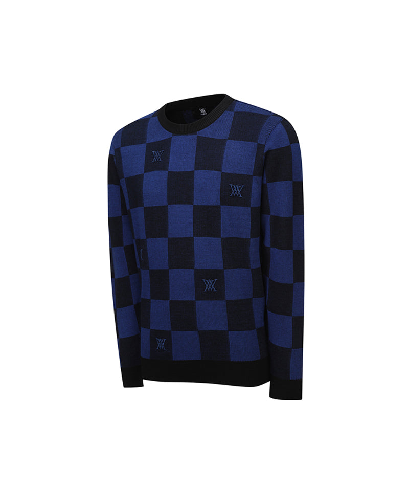 Men's Check Board Pullover - Royal Blue