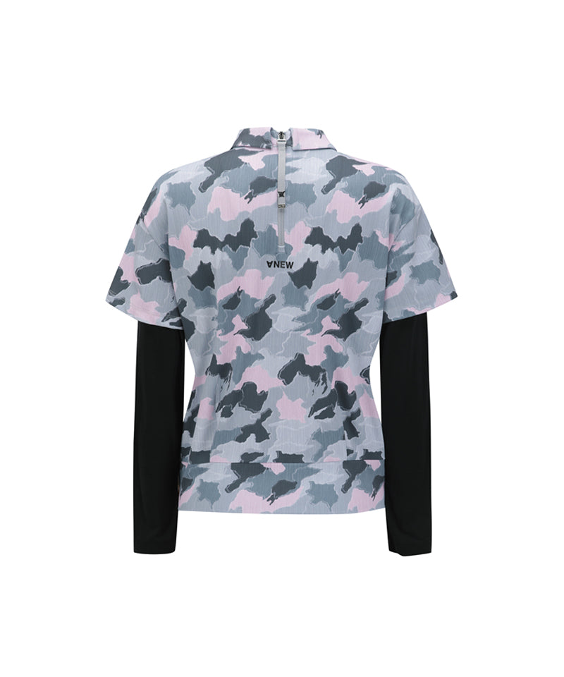 ☆ANEW GOLF☆ HYBRID LONG T-SHIRT Legacy Sale] ANEW Golf Women's SM Hybrid Long T-Shirt - Light Pink