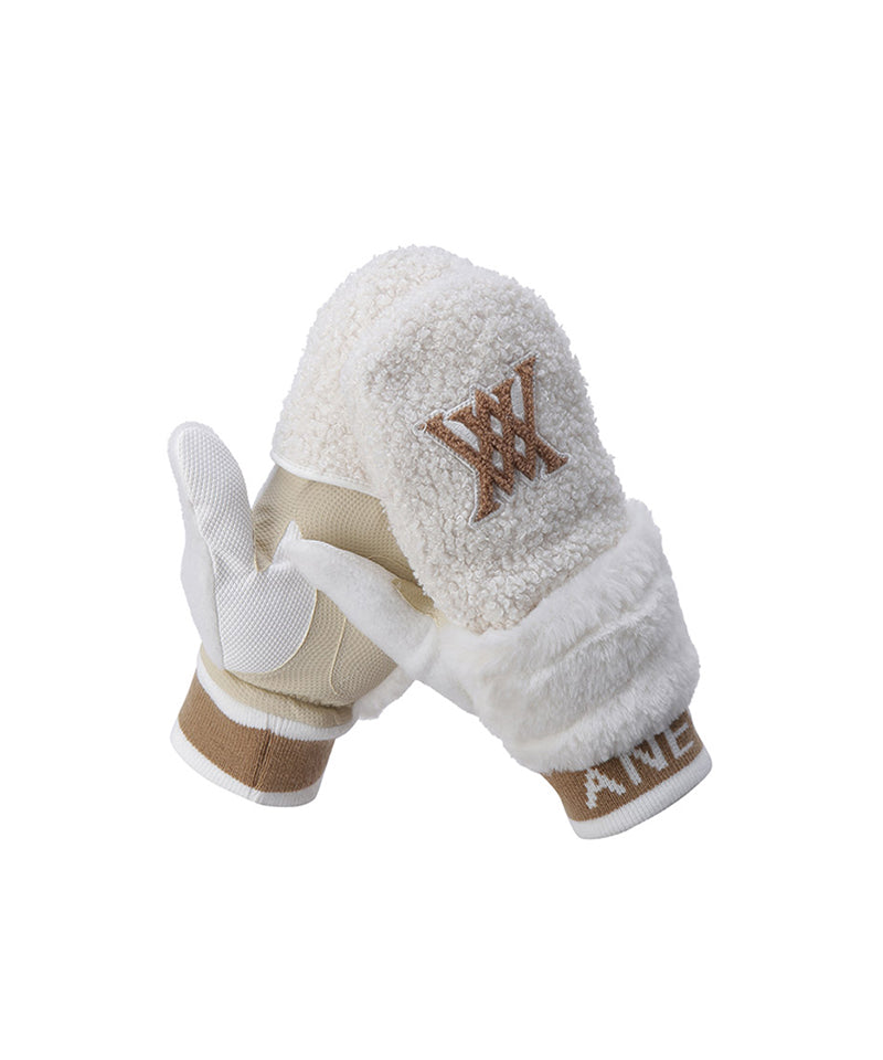 Women's Curly Golf Gloves - White
