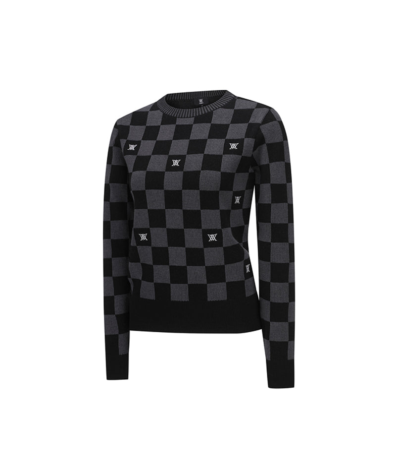 Women's Check Board Pullover - Black