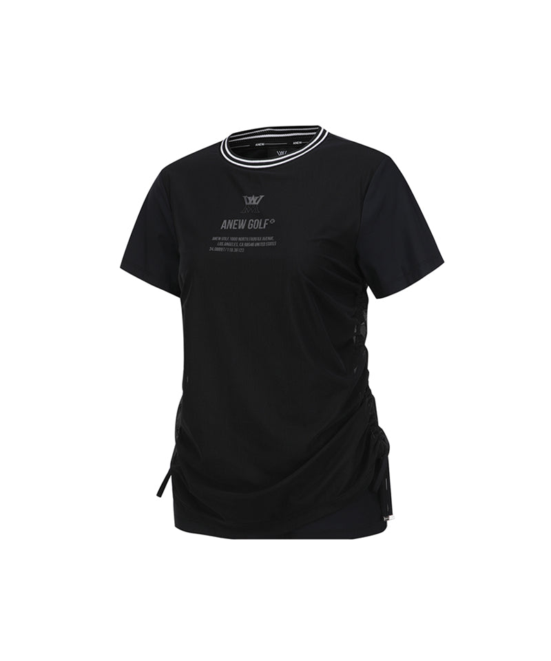 ANEW Golf Women's SM Layered Round Short T-Shirt - Black
