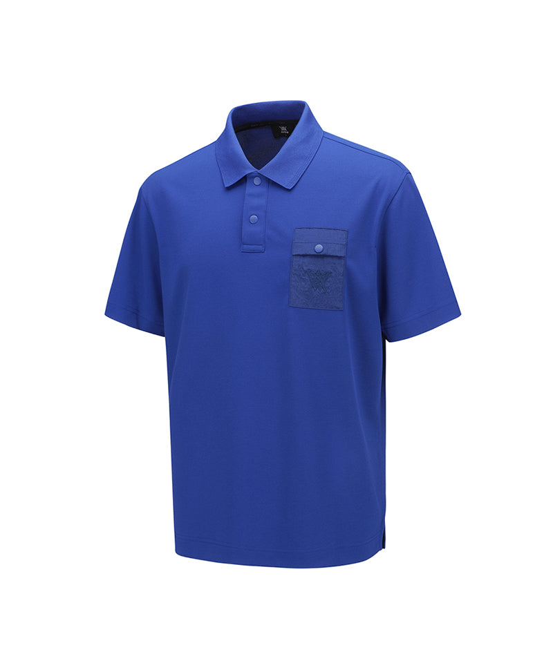 Men's Pocket Detail Short T-Shirt - Royal Blue