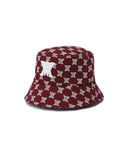 [Legacy Sale] New Monogram Bucket Hat(M) - Burgundy